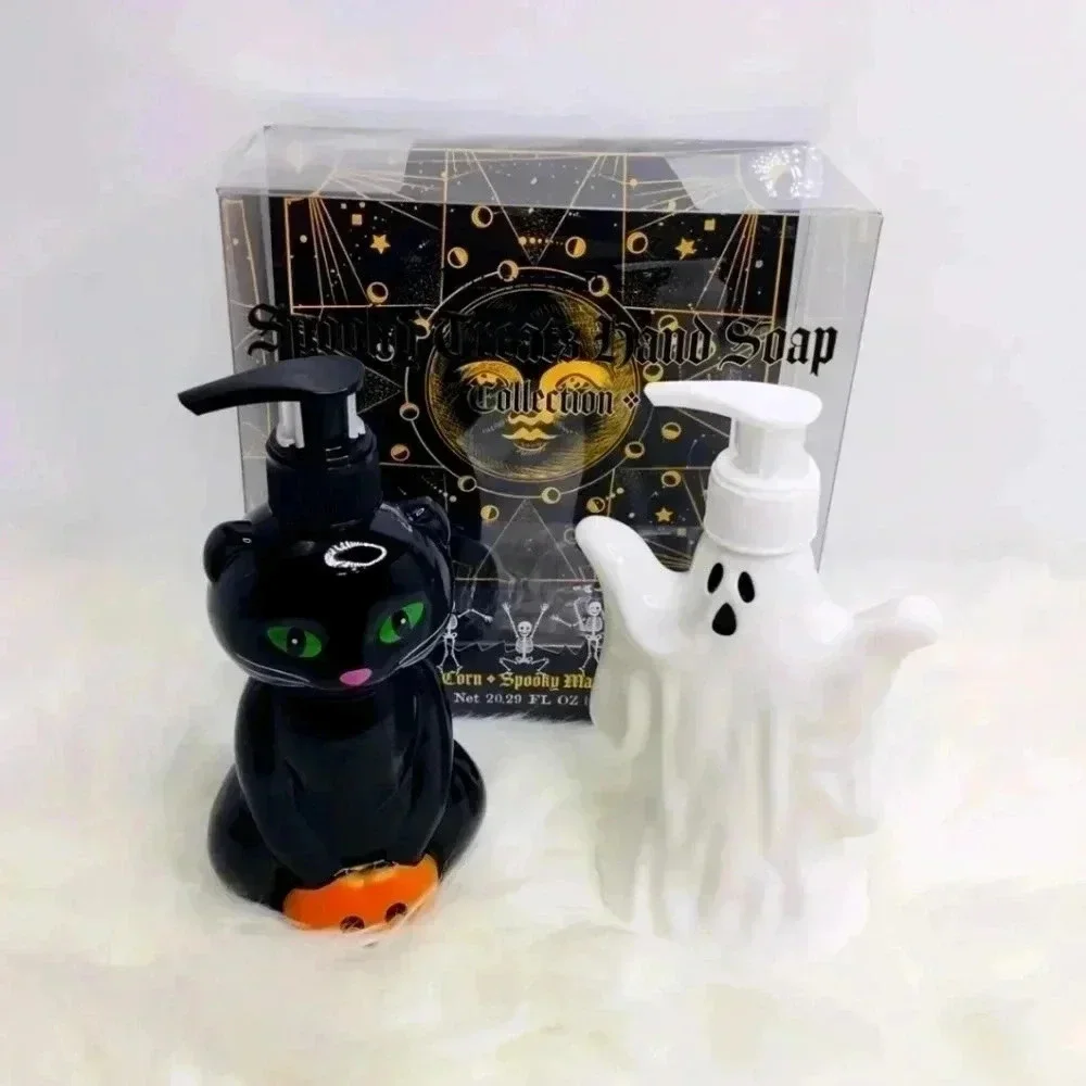 Maison De Base Spooky Treats Hand Soap Collection, Black Cat & Ghost‎ Halloween